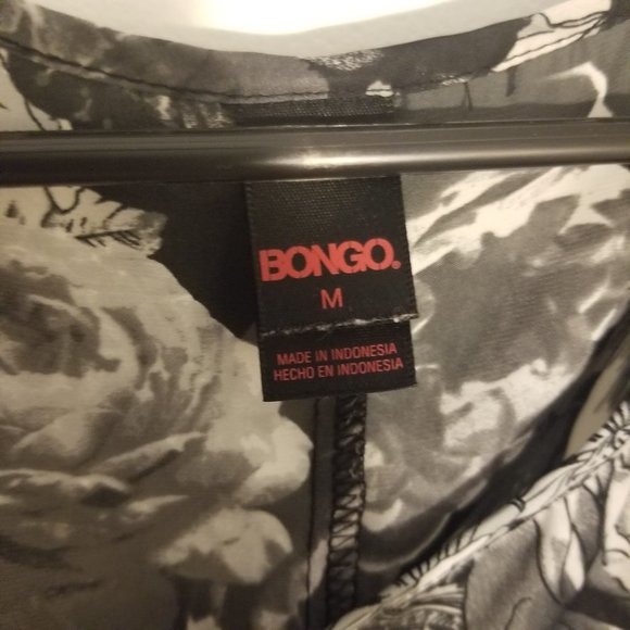 BONGO Floral, Loose Fit Crop Top w/ Mesh Shoulders - Picture 4 of 7